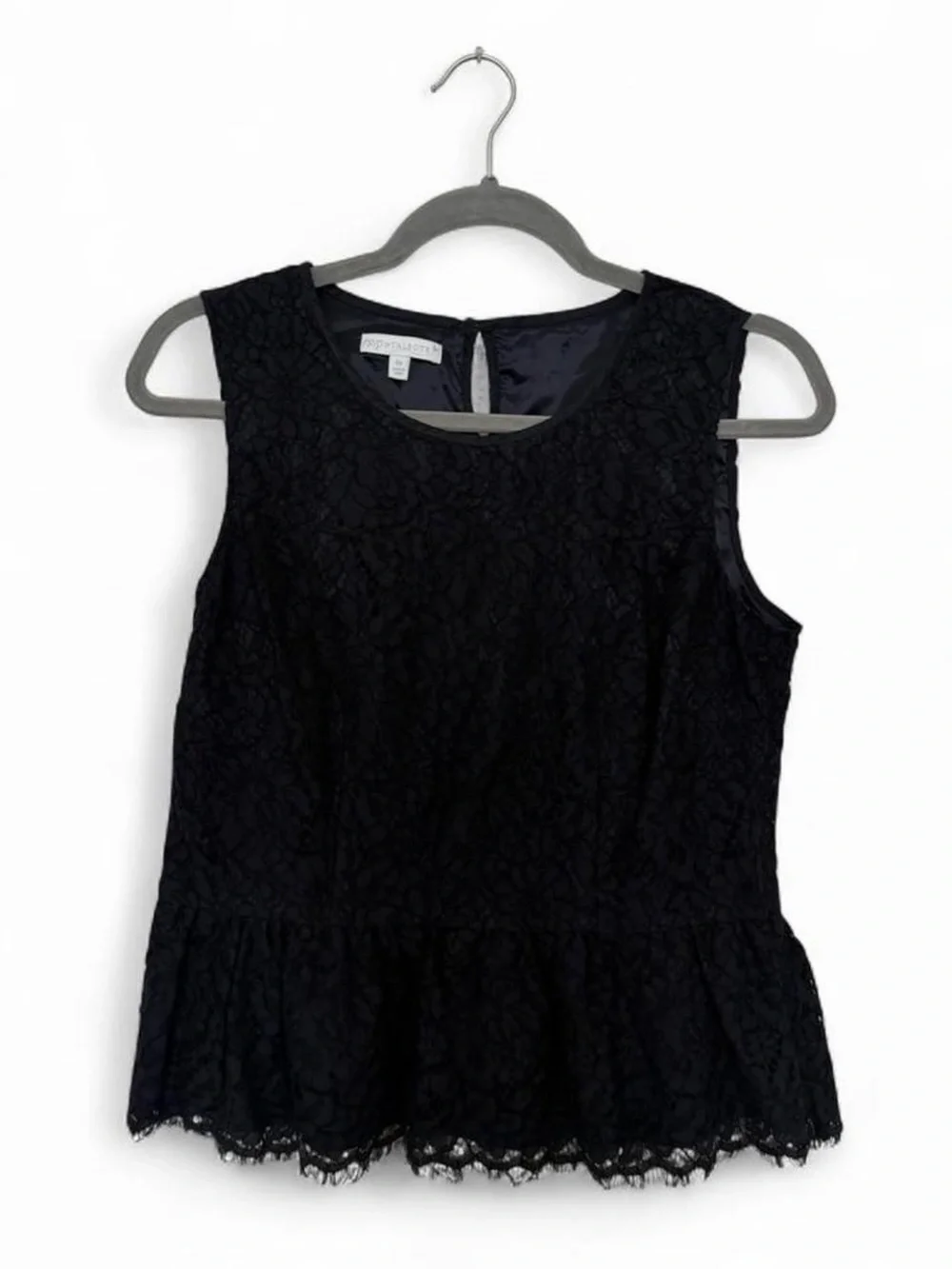 Talbots Black Lace Shell Top - Picture 1 of 4